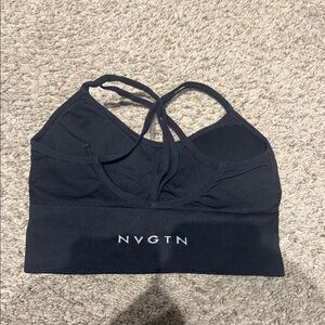 NVGTN Black Strappy Sports Bra